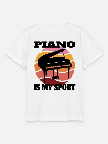 Pianist Klavierspieler Geschenk Klavier Piano - Stanley/Stella Kinder T-Shirt MINI CREATOR  - Weiß