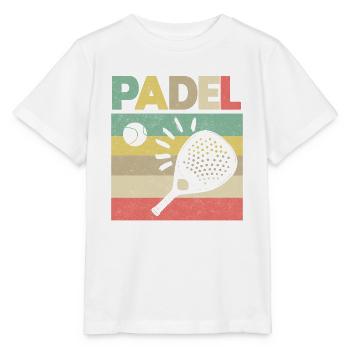 Padel Paddle Racket Tennis Sport I Gift - Stanley/Stella MINI CREATOR Kids’ T-Shirt - white - Front - Maike (125cm)