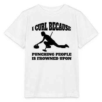 Curling Team Curling Player Curling Club - Stanley/Stella MINI CREATOR Kids’ T-Shirt - white - Front - Maike (125cm)