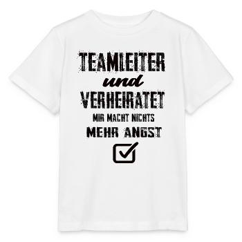 Teamleiter und Verheiratet - Stanley/Stella Kinder T-Shirt MINI CREATOR  - Weiß - Vorne - Maike (125cm)