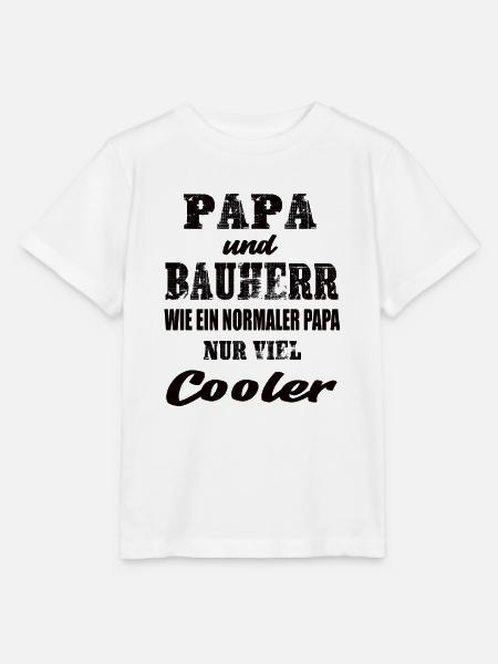 Papa und Bauherr - Stanley/Stella Kinder T-Shirt MINI CREATOR  - Weiß