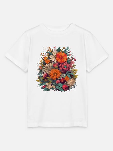 Blumenstrauß Bunt Garten - Stanley/Stella Kinder T-Shirt MINI CREATOR  - Weiß