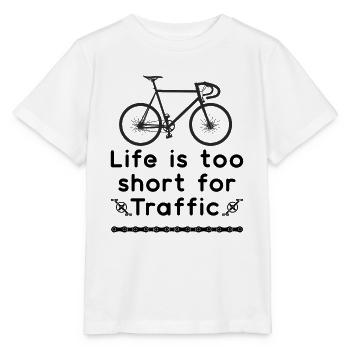 La vie est trop courte pour Traffic - T-shirt bio MINI CREATOR Stanley/Stella Enfant - blanc - Devant - Maike (125cm)
