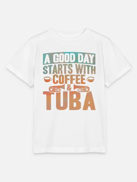 Tuba Kaffee und Tuba Geschenk - Stanley/Stella Kinder T-Shirt MINI CREATOR  - Weiß