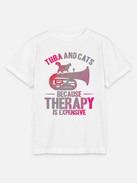 Tuba Tuba und Katzen Geschenk - Stanley/Stella Kinder T-Shirt MINI CREATOR  - Weiß