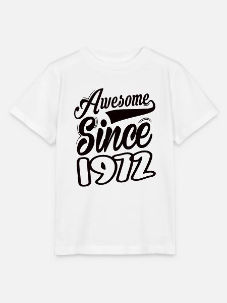 Awesome Since 1972 - Stanley/Stella Kinder T-Shirt MINI CREATOR  - Weiß