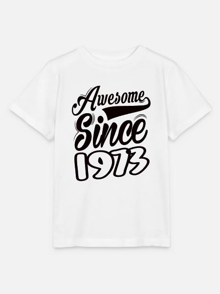 Awesome Since 1973 - Stanley/Stella Kinder T-Shirt MINI CREATOR - Weiß