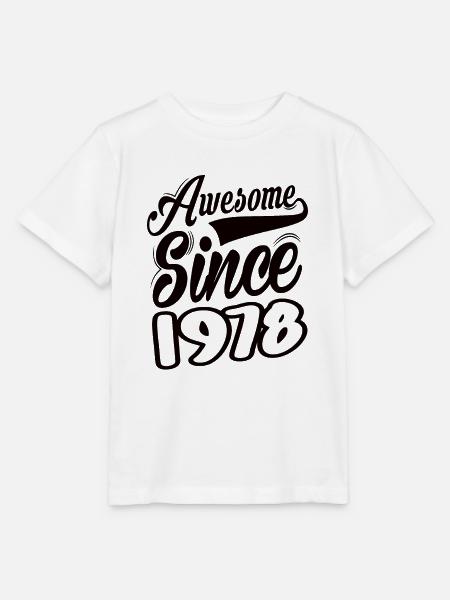 Awesome Since 1978 - Stanley/Stella Kinder T-Shirt MINI CREATOR - Weiß