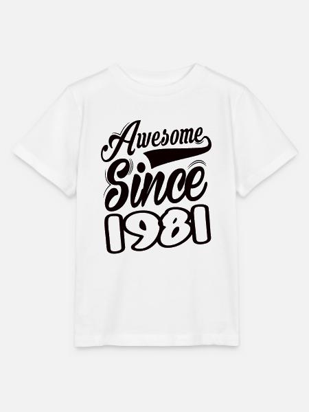 Awesome Since 1981 - Stanley/Stella Kinder T-Shirt MINI CREATOR - Weiß