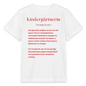Kindergärtnerin Definition - Stanley/Stella Kinder T-Shirt MINI CREATOR  - Weiß - Vorne - Maike (125cm)