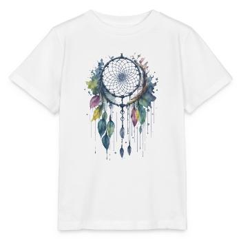 Skurrile Träume: Ein zarter Aquarell-Traumfang - Stanley/Stella Kinder T-Shirt MINI CREATOR  - Weiß - Vorne - Maike (125cm)