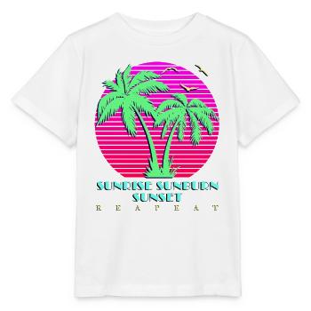 Sunrise Sunburn SunSet Repeat - Stanley/Stella MINI CREATOR Kids’ T-Shirt - white - Front - Maike (125cm)
