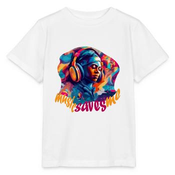Music is my life - Stanley/Stella MINI CREATOR Kids’ T-Shirt - white - Front - Maike (125cm)