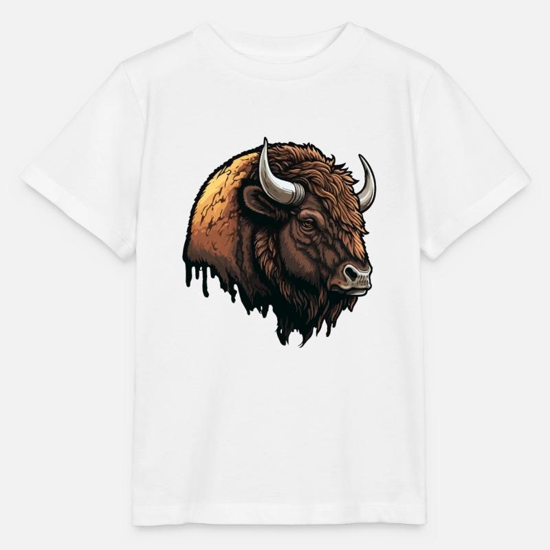 Grand bison - T-shirt bio MINI CREATOR Stanley/Stella Enfant - blanc
