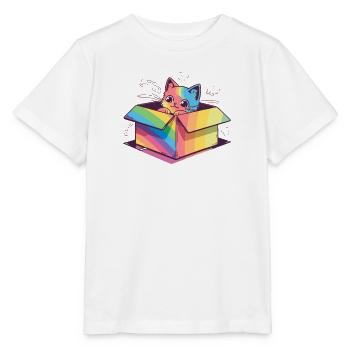 Transgender Cat Lover Cool Rainbow Lesbian Gay Pun - T-shirt bio MINI CREATOR Stanley/Stella Enfant - blanc - Devant - Maike (125cm)