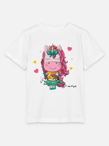 Einhorn-Mädchen - Stanley/Stella Kinder T-Shirt MINI CREATOR - Weiß