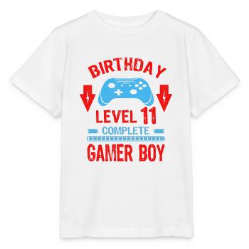 Eleven 11yr BDay Son Boy Funny Gamer 11th 11 - Stanley/Stella MINI CREATOR Kids’ T-Shirt - white - Front - Maike (125cm)