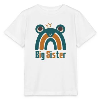 Big Sister Frog Rainbow - Stanley/Stella MINI CREATOR Kids’ T-Shirt - white - Front - Maike (125cm)