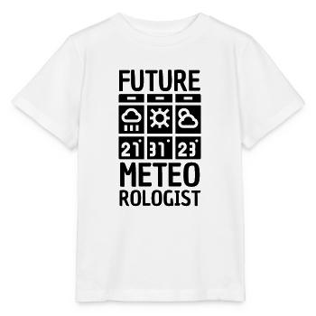 Meteorology pun for meteorologist - Stanley/Stella MINI CREATOR Kids’ T-Shirt - white - Front - Maike (125cm)