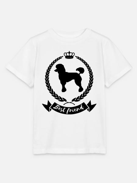 Best friend - dog, Pudel - Stanley/Stella Kinder T-Shirt MINI CREATOR - Weiß