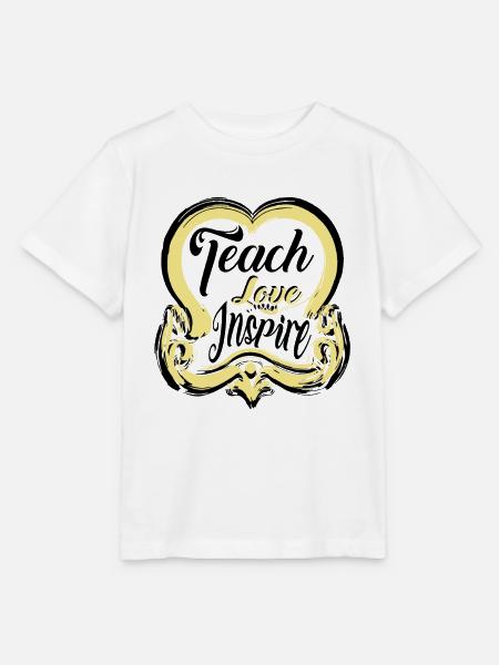 LEHRE LIEBE, INSPIRIERE - Stanley/Stella Kinder T-Shirt MINI CREATOR  - Weiß