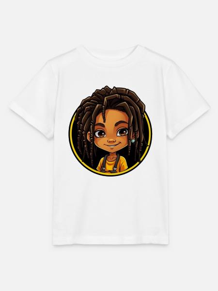 Afro Schwarz Kind Junge Mädchen Empowerment Teenag - Stanley/Stella Kinder T-Shirt MINI CREATOR  - Weiß