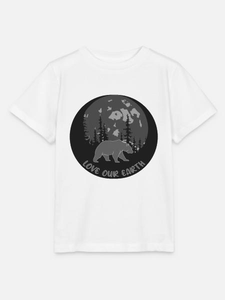 Love our earth - Stanley/Stella Kinder T-Shirt MINI CREATOR  - Weiß