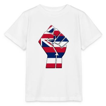 Bundesstaat Hawaii Flagge Stolz Eingeborenes Familienhaus - Stanley/Stella Kinder T-Shirt MINI CREATOR  - Weiß - Vorne - Maike (125cm)