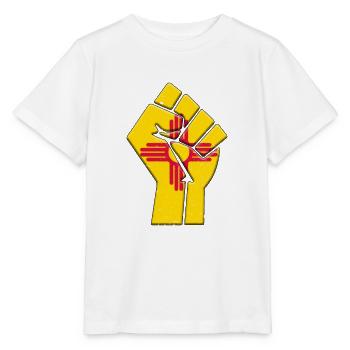 Flagge des Bundesstaates New Mexico Stolz Eingeborene Familie - Stanley/Stella Kinder T-Shirt MINI CREATOR  - Weiß - Vorne - Maike (125cm)