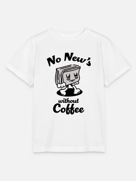 Keine Nachrichten ohne Kaffee - Stanley/Stella Kinder T-Shirt MINI CREATOR - Weiß