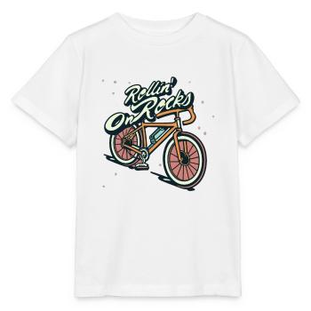 Gravel Bike Gravel Bikes Gravel Rollin On Rocks - Stanley/Stella MINI CREATOR Kids’ T-Shirt - white - Front - Maike (125cm)