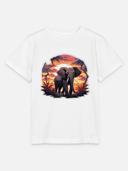 Elefant Elefanten Dickhäuter Tier Afrika Safari - Stanley/Stella Kinder T-Shirt MINI CREATOR - Weiß