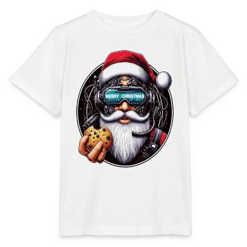 Weihnachtsmann Cyberpunk - Stanley/Stella Kinder T-Shirt MINI CREATOR  - Weiß - Vorne - Maike (125cm)