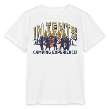 In tents camping experience! - Stanley/Stella MINI CREATOR Kids’ T-Shirt - white - Front - Maike (125cm)