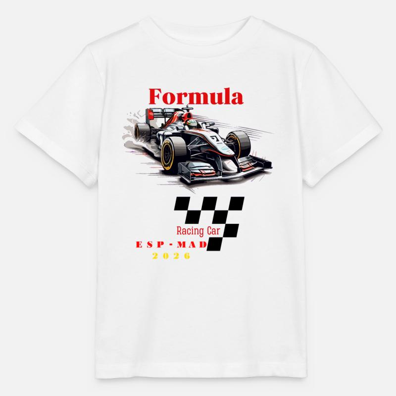 VOITURE DE COURSE DE FORMULE ESPAGNE 2026 - T-shirt bio MINI CREATOR Stanley/Stella Enfant - blanc