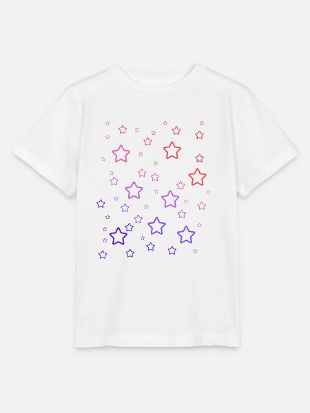 Regenbogen-Sterne - Stanley/Stella Kinder T-Shirt MINI CREATOR - Weiß