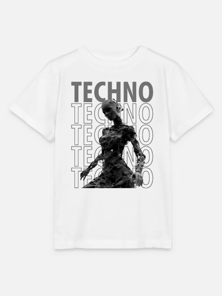 techno girl - Stanley/Stella Kinder T-Shirt MINI CREATOR - Weiß