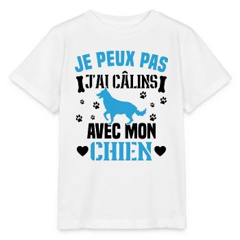 Ich kann nicht mit meinem Hund kuscheln - Stanley/Stella Kinder T-Shirt MINI CREATOR  - Weiß - Vorne - Maike (125cm)
