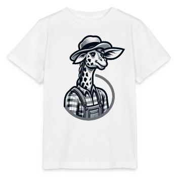 Cute Giraffe Farmer - Stanley/Stella Kinder T-Shirt MINI CREATOR  - Weiß - Vorne - Maike (125cm)