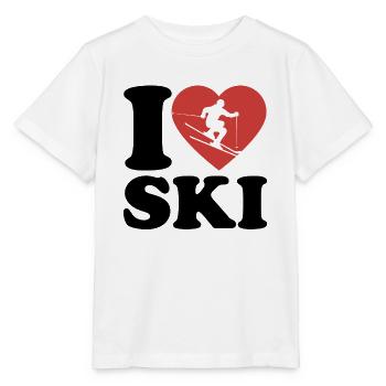 I Love Ski, Après Ski, Winter Sports, Heart - Stanley/Stella MINI CREATOR Kids’ T-Shirt - white - Front - Maike (125cm)