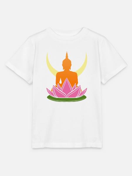 Buddha Mönch Namaste Buddhismus I Geschenk - Stanley/Stella Kinder T-Shirt MINI CREATOR - Weiß