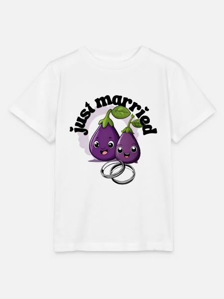 Hochzeitsauberginen - Stanley/Stella Kinder T-Shirt MINI CREATOR - Weiß