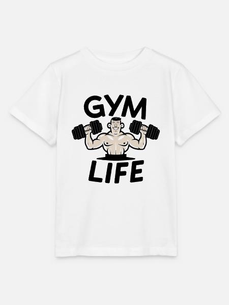 LEBEN IM FITNESSSTUDIO - Stanley/Stella Kinder T-Shirt MINI CREATOR  - Weiß