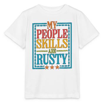 Mes compétences relationnelles sont rouillées 16 - T-shirt bio MINI CREATOR Stanley/Stella Enfant - blanc - Devant - Maike (125cm)