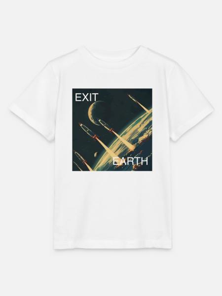 Exit Earth - Stanley/Stella Kinder T-Shirt MINI CREATOR - Weiß
