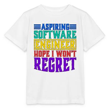 Aspiring Software Engineer, Hope I Won't Regret - Stanley/Stella Kinder T-Shirt MINI CREATOR  - Weiß - Vorne - Maike (125cm)