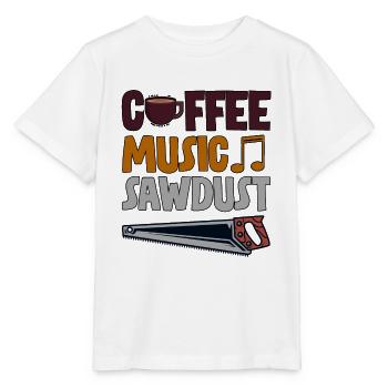 Coffee Music Sawdust 4 - Stanley/Stella Kinder T-Shirt MINI CREATOR  - Weiß - Vorne - Maike (125cm)