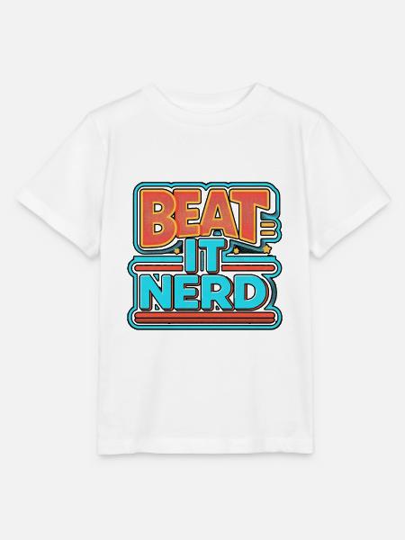 Beat it Nerd 8 - Stanley/Stella Kinder T-Shirt MINI CREATOR  - Weiß