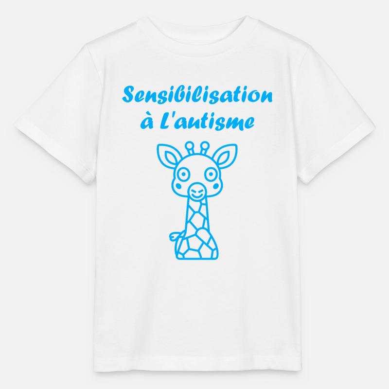 Animal Sensibilisation à l'autisme - T-shirt bio MINI CREATOR Stanley/Stella Enfant - blanc