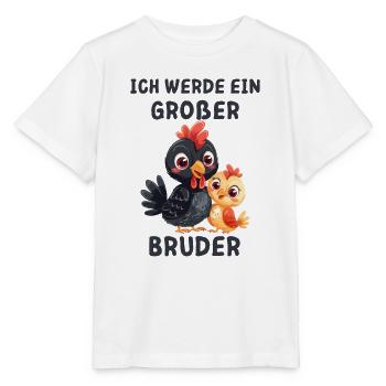 Ich werde ein großer Bruder Hahn - Stanley/Stella Kinder T-Shirt MINI CREATOR  - Weiß - Vorne - Maike (125cm)